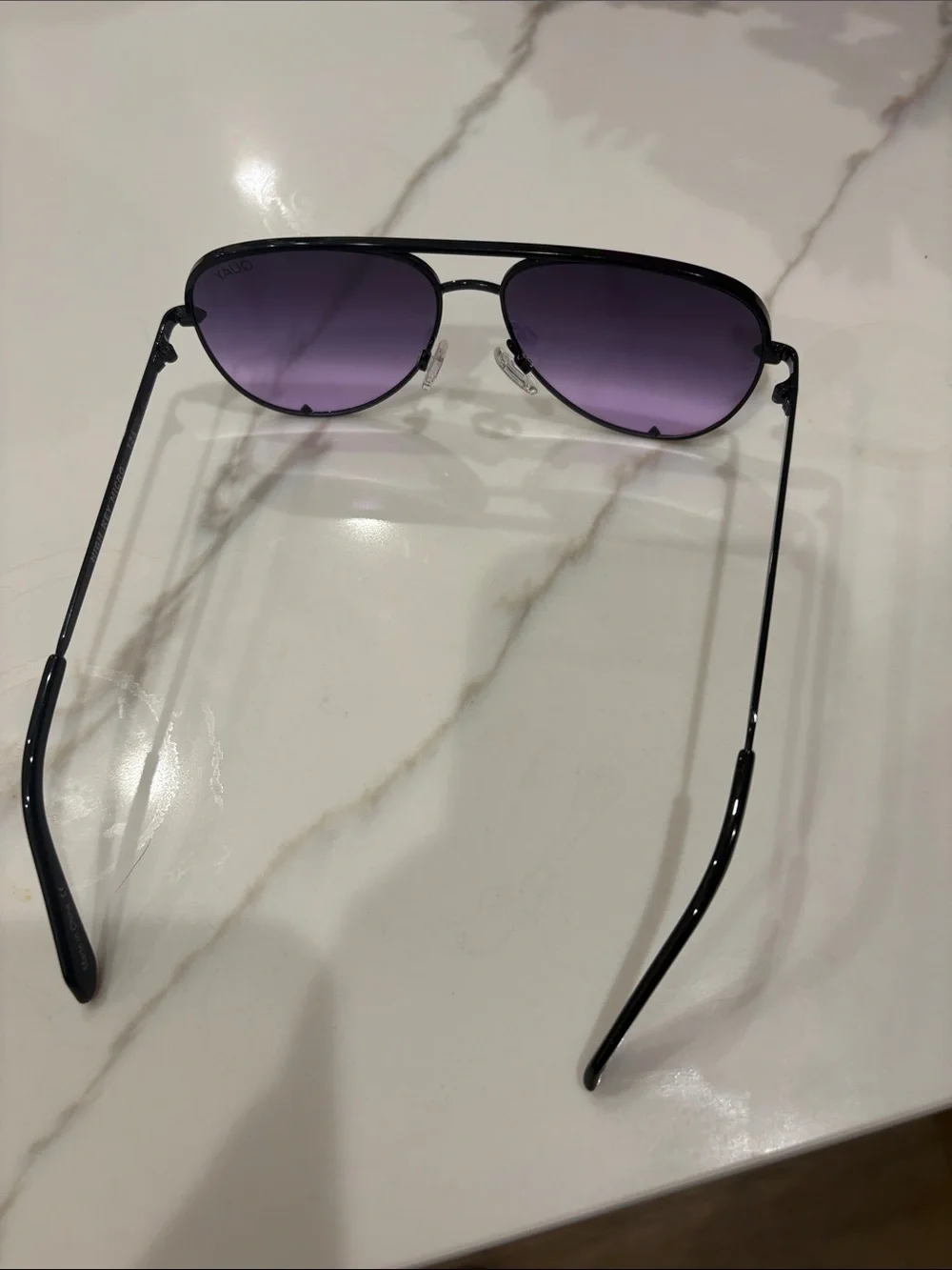 Quay Australia Aviator Sunglasses in Purple and Black